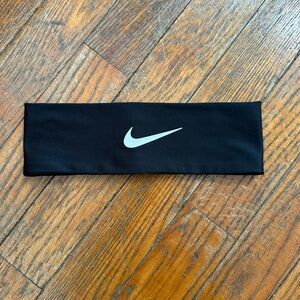 Nike Black Headband with White Swoosh